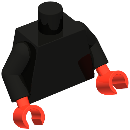 Lego Torso Bodysuit, Red Spider-Man Logo, Pearl Dark Grey Lines Print, Black Arms, Red Hands / Black