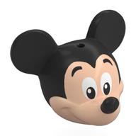 Lego Minifig Head Special with Black Mouse Ears, Eyebrows and Nose and White Eyes Print (Mickey) / Light Nougat