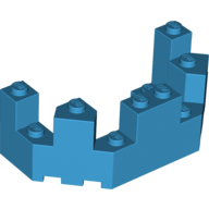 Lego Castle Turret Top 4 x 8 x 2 1/3 / Dark Azure
