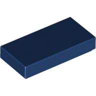 Lego Tile 1 x 2 with Groove / Dark Blue