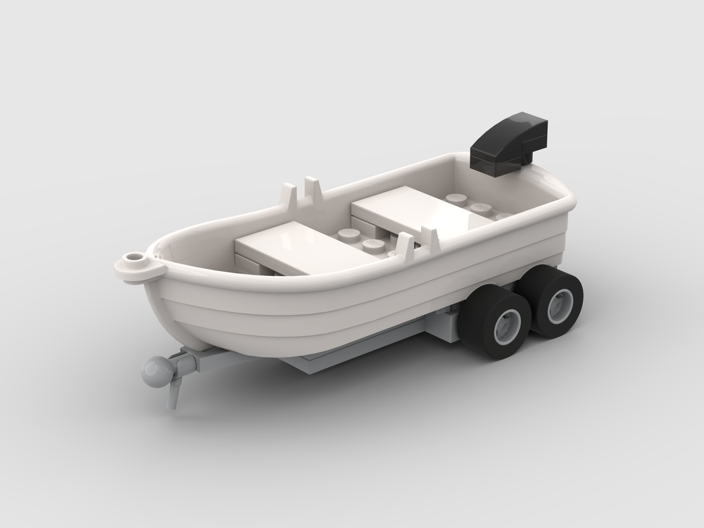 Lego Boat On Trailer