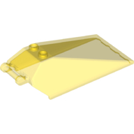 Lego Windscreen 8 x 4 x 2 with Handle and 2 Studs [Hollow Studs] [Plain] / Trans-Yellow