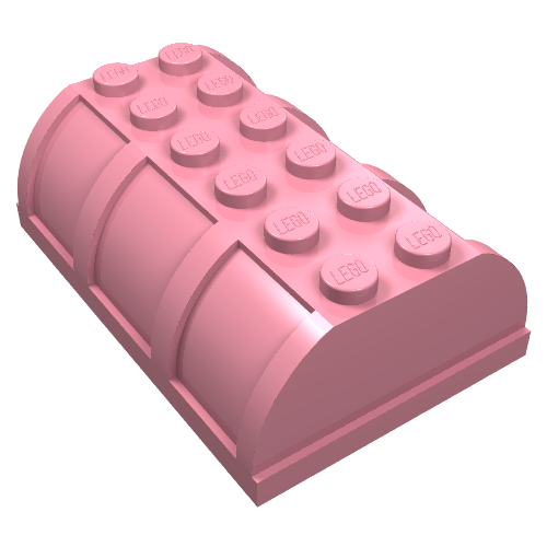 Lego Trunk / Chest Lid 4 x 6 x 1 2/3 / Pink
