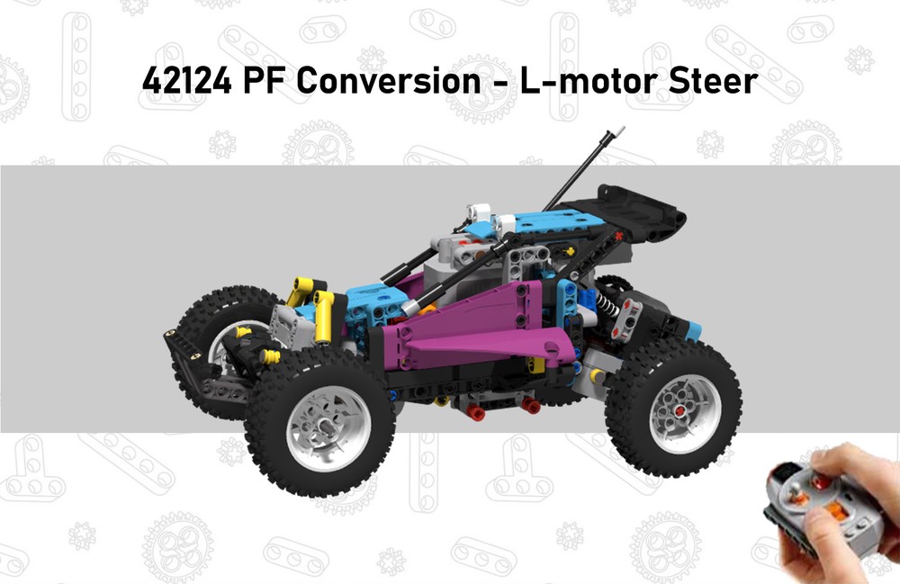 Lego 42124 PF Conversion (L-motor steer)