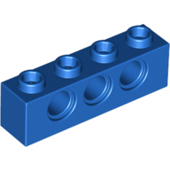 Lego Technic Brick 1 x 4 [3 Pin Holes] / Blue