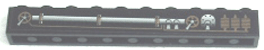 Lego Brick 1 x 10 with Engine and Pipes Pattern Model Right Side (Sticker) - My Own Train Sets / Black