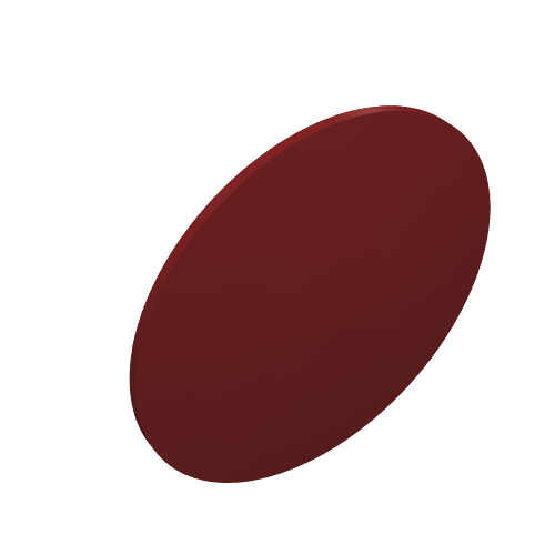 Lego Shield Round Bowed [Plain] / Dark Red