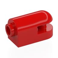Lego Brick Round, Curved 1 x 2 with Side Stud, Bar / Red