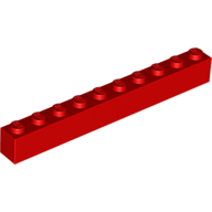 Lego Brick 1 x 10 / Red
