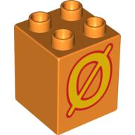 Lego Duplo Brick 2 x 2 x 2 with Letter 'Ö' and 'Ø' Print