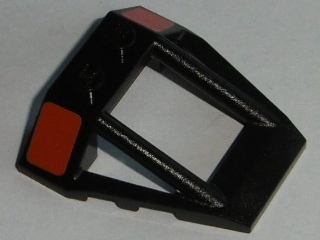 Lego Windscreen 4 x 4 x 1 Roll Cage with Red Rectangle Pattern on Both Sides (Stickers) - Set 75101