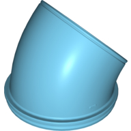 Lego Duplo Ball Tube 45° Turn / Medium Azure