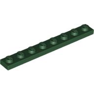 Lego Plate 1 x 8 / Dark Green