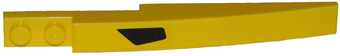 Lego Slope, Curved 10 x 1 with Black Vent on Yellow Background Pattern Model Right (Sticker) - Set 75870