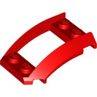 Lego Wheel Arch, Curved Wedge 4 x 3 with 2 x 2 Opening and 4 Studs / Red