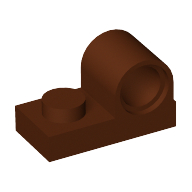 Lego Plate Special 1 x 2 with Pin Hole on Top / Reddish Brown