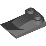 Lego Brick Wedged, Curved 2 x 3 x 2/3 Two Studs, Wing End / Dark Bluish Gray