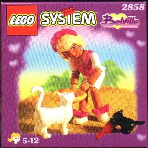 Lego Girl with Two Cats