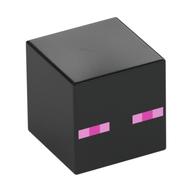 Lego Minifig Head Special, Cube with Enderman Face Print / Black