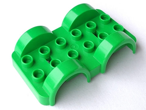Lego Duplo Car Base 2 x 6 with Mudguards / Bright Green