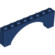 Lego Brick Arch 1 x 8 x 2 Raised / Dark Blue