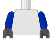 Lego Torso Plain / Blue Arms / Dark Gray Hands