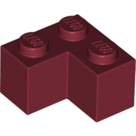 Lego Brick 2 x 2 Corner / Dark Red