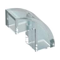 Lego Brick Curved 1 x 2 x 1 2/3 with 1 Cutout / Opal Trans-Clear