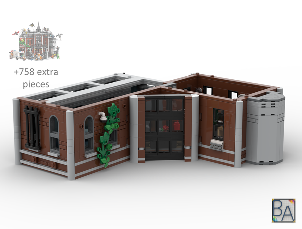 Lego Arkham Asylum Lower Floor - Compatible with Set 76300