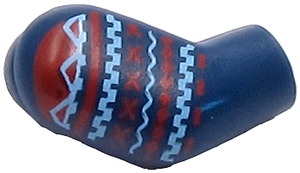 Lego Arm, Right with Medium Blue and Red Lines Pattern