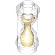Lego Equipment Hourglass with Pearl Gold Sand Pattern / Trans-Clear