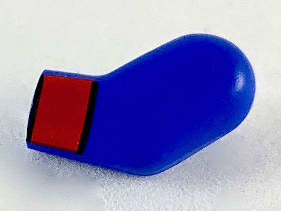 Lego Arm, Left with Red Cuff Pattern / Blue