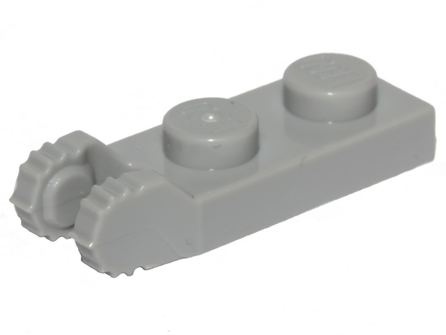 Lego Hinge Plate 1 x 2 Locking with 2 Fingers on End / Light Bluish Gray
