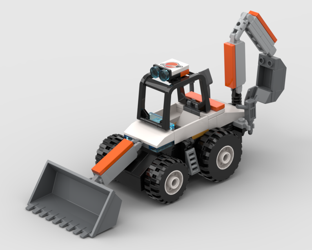 Lego City Space Backhoe Loader (60450 Mod)