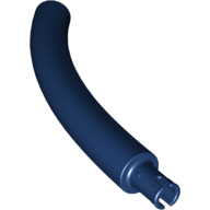 Lego Animal Body Part / Plant, Tail / Neck / Branch / Trunk, Middle Section with Pin, Round Pin Hole / Dark Blue