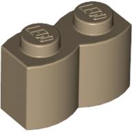 Lego Brick Special 1 x 2 Palisade [aka Log] / Dark Tan