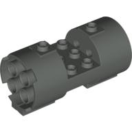 Lego Cylinder 3 x 6 x 2 2/3 Horizontal Hollow Studs / Dark Gray