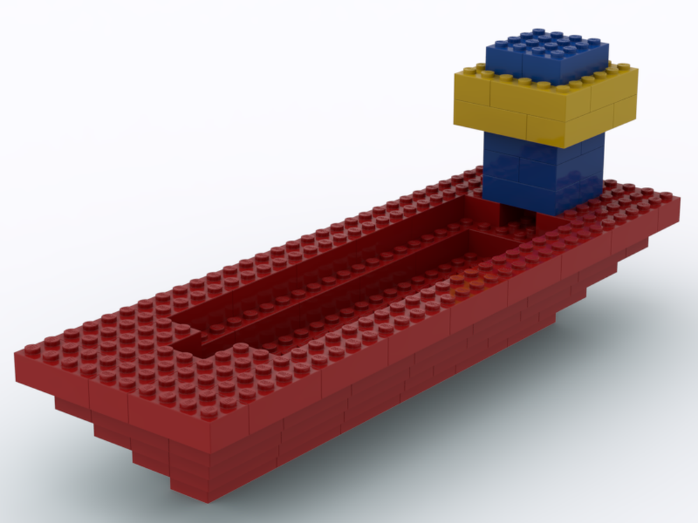 Lego Ship with 2 x 4 Bricks