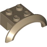 Lego Wheel Arch, Mudguard 4 x 2 1/2 x 1 / Dark Tan