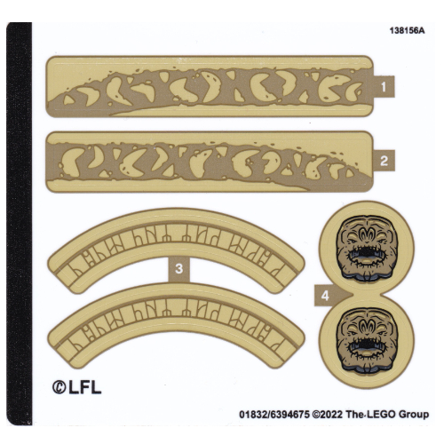 Lego Sticker Sheet for Set 75326-1