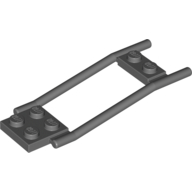 Lego Animal / Creature Accessory, Horse Hitching, 1 x 2 Plate and 2 x 2 Plate [Studded] / Dark Bluish Gray