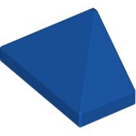 Lego Brick Sloped 45° 2 x 1 Triple with Ovoid Bottom Pin / Royal Blue