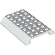 Lego Brick Sloped 45° 6 x 8 Double with 4 x 8 Cutout / White