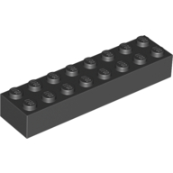 Lego Brick 2 x 8 / Black