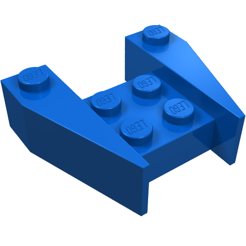 Lego Brick Wedged 3 x 4 [No Stud Notches] / Blue