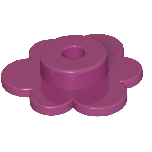 Lego Plant, Flower - Small / Magenta