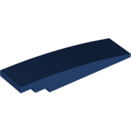 Lego Brick Curved 8 x 2 No Studs / Dark Blue