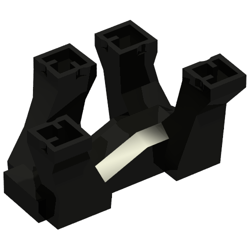 Lego Animal / Creature Body Part, Dinosaur, Triceratops / Stegosaurus / Three-Headed Dog Legs / Black