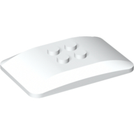 Lego Brick Curved 6 x 4 x 2/3 Quad Curved with 2 x 2 Studs / White