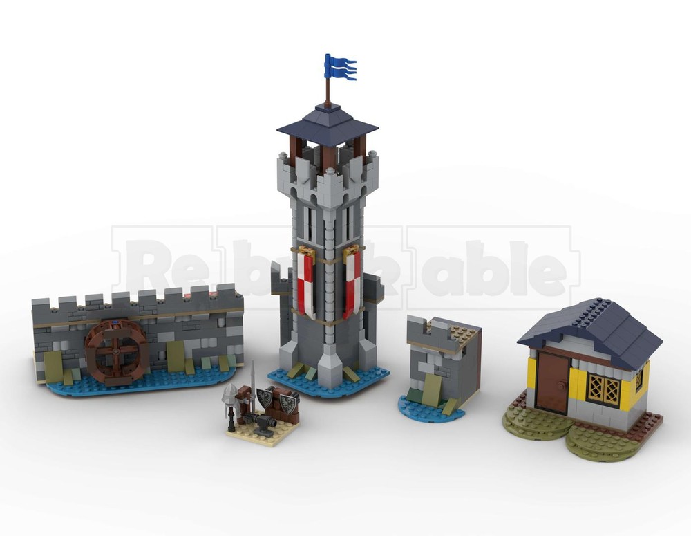 Lego 31120 Tower, House, and Walls Expansion